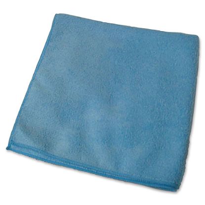 Picture of Genuine Joe General Purpose Microfiber Cloth - For General Purpose - 16in Length x 16in Width - 12.0 / Bag - 15 / Carton - Blue