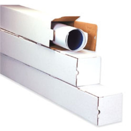 Picture of Partners Brand White Square Mailing Tubes, 5in x 5in x 25in, Pack Of 25