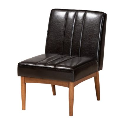 Picture of Baxton Studio Daymond Dining Chair, Dark Brown/Walnut Brown