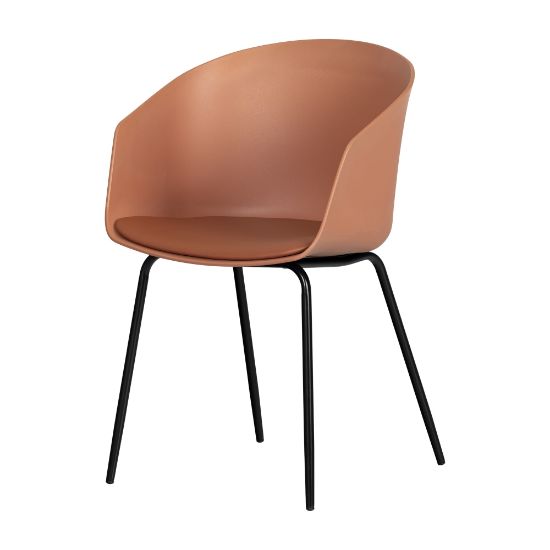 Picture of South Shore Flam Chair With Metal Legs, Burnt Orange/Black