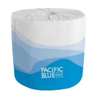 Picture of Pacific Blue by GP PRO, 2 Ply, Standard Roll Embossed Toilet Paper, 4.05x4, 20% Recycled, White, 550 Sheets, 80 Rolls per Case