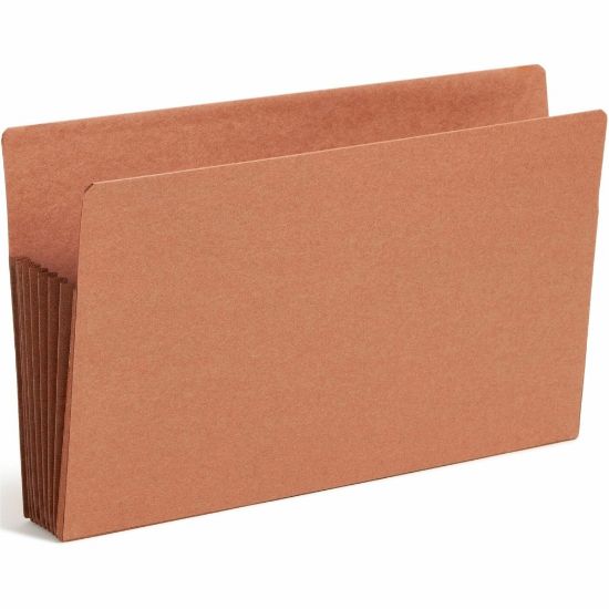 Picture of Smead TUFF Pocket File Pockets, End-Tab, Legal Size, 7in Expansion, 30% Recycled, Red, Box Of 5