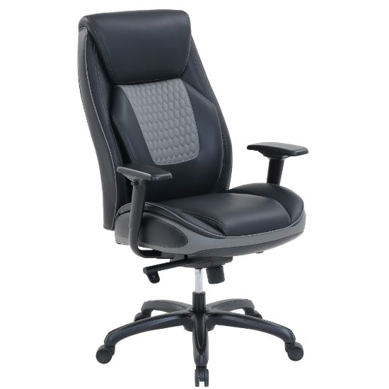 Picture of Shaquille O-Neal Nereus Ergonomic Bonded Leather High-Back Executive Office Chair, Black