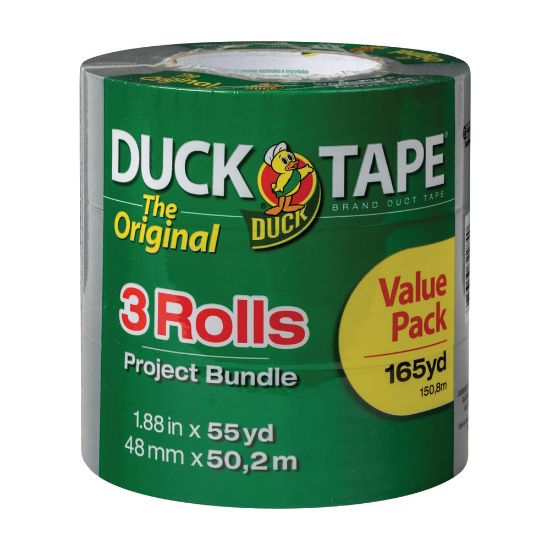 Picture of Duck Duct Tape, 1.88in x 55 Yd., Silver, Pack Of 3 Rolls