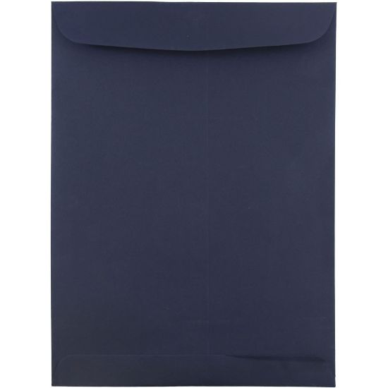 Picture of JAM Paper Open-End 9in x 12in Catalog Envelopes, Gummed Closure #10 1/2, Navy Blue, Pack Of 25