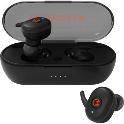 Picture of Hypercel Active True Wireless Earbuds - Black - Stereo - True Wireless - Bluetooth - 33 ft - Earbud - Binaural - In-ear - Noise Cancelling Microphone - Black