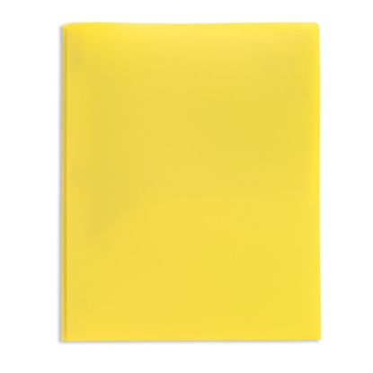 Picture of Office Depot Brand 2-Pocket School-Grade Poly Folder with Prongs, Letter Size, Yellow