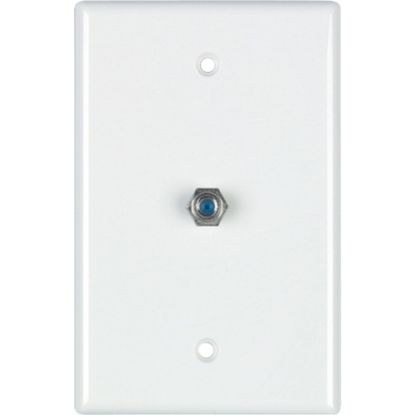 Picture of DataComm 2.4 GHZ Coax Wall Plate, White, UL - 1-gang - White