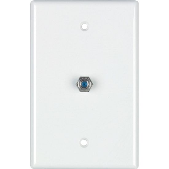 Picture of DataComm 2.4 GHZ Coax Wall Plate, White, UL - 1-gang - White