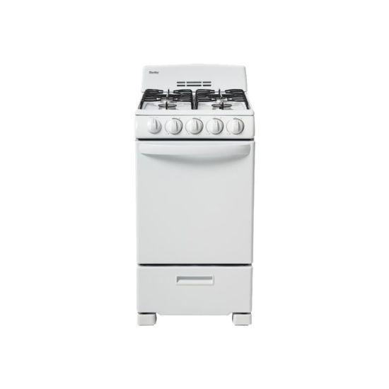 Picture of Danby DR202WGLP - Range - freestanding - niche - width: 20 in - depth: 25 in - height: 36 in - with self-cleaning - white