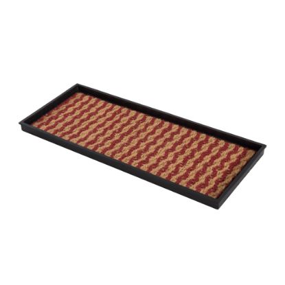 Picture of Anji Mountain 3-Pair Rubber Boot Tray, Tan/Red/Black