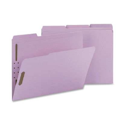 Picture of Smead Color Top-Tab Fastener File Folders, Letter Size, Lavender, Box Of 50