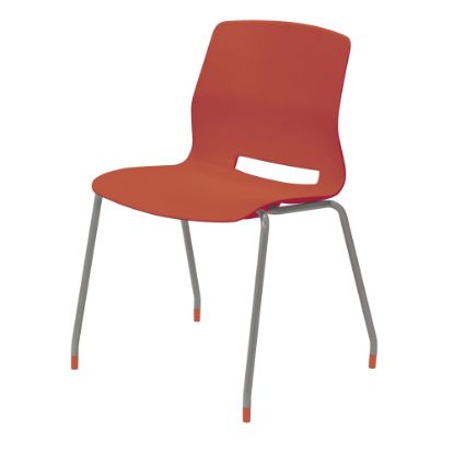 Picture of KFI Studios Imme Stack Chair, Coral/Silver