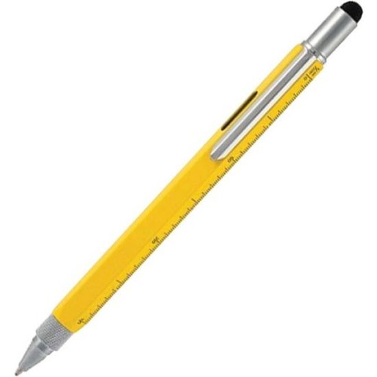 Picture of Mobile Edge Multi-Tool Tech Pen/Stylus (Yellow) - Aluminum, Steel - Yellow - Tablet, Smartphone Device Supported