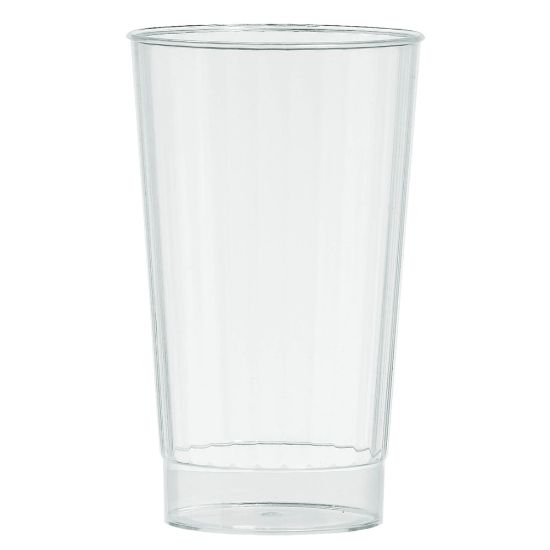 Picture of Amscan Premium Plastic Tumblers, 16 Oz, Clear, 16 Tumblers Per Pack, Case Of 2 Packs