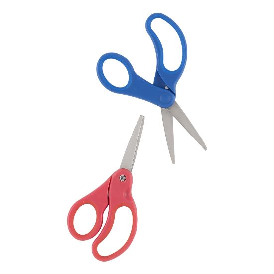 Picture of Office Depot Brand Kids Scissors, 5in Handles, Pointed Tip, Assorted Colors, Pack Of 2 Scissors