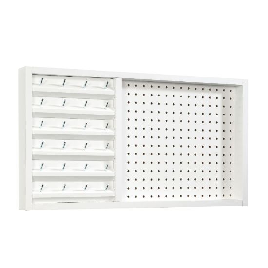 Picture of Sauder Craft Pro Wall Mount Peg Board With Thread Storage, 15-1/4inH x 28inW, White