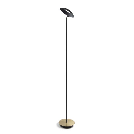 Picture of Koncept Royyo LED Floor Lamp, 45-1/2inH, Matte Black Body/Brass Base Plate