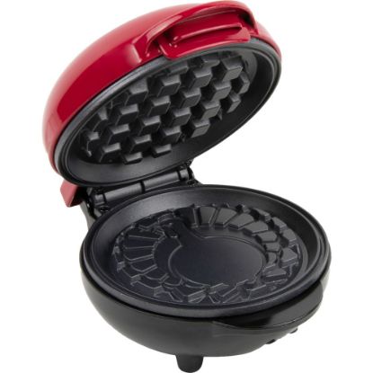 Picture of Nostalgia MyMini Personal Electric Waffle Maker, 3-3/4inH x 6-1/2inW x 5-1/4inD, Maroon Turkey