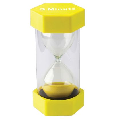 Picture of Teacher Created Resources 3-Minute Sand Timer, 6-3/8in x 3-1/4in, Yellow