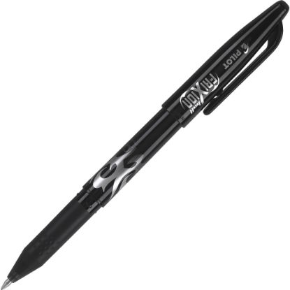 Picture of Pilot FriXion Ball Erasable Gel Pens, Pack of 12, Fine Point, 0.7 mm, Black Barrel, Black Ink