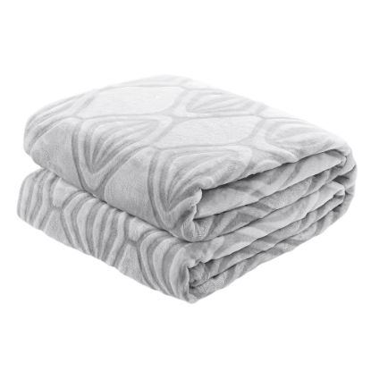 Picture of Sedona House Microfiber Flannel Blanket, 80in x 90in, Gray