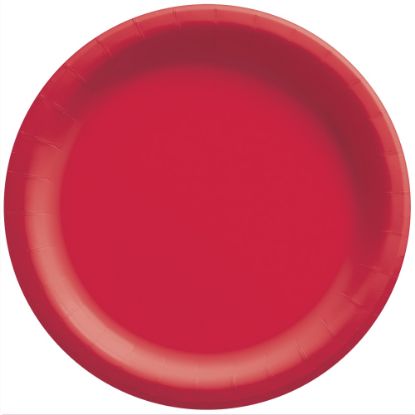 Picture of Amscan Round Paper Plates, 8-1/2in, Apple Red, Pack Of 150 Plates