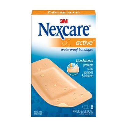 Picture of 3M Nexcare Extra Cushion Knee/Elbow Bandages, 1 7/8in x 4in, Pack Of 8