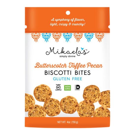 Picture of Mikaelas Simply Divine Biscotti Cookies, Butterscotch Toffee Pecan, Box Of 96 Cookies