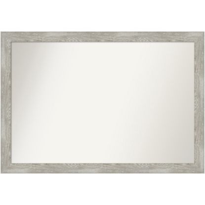 Picture of Amanti Art Narrow Non-Beveled Rectangle Framed Bathroom Wall Mirror, 27-1/2in x 39-1/2in, Dove Graywash