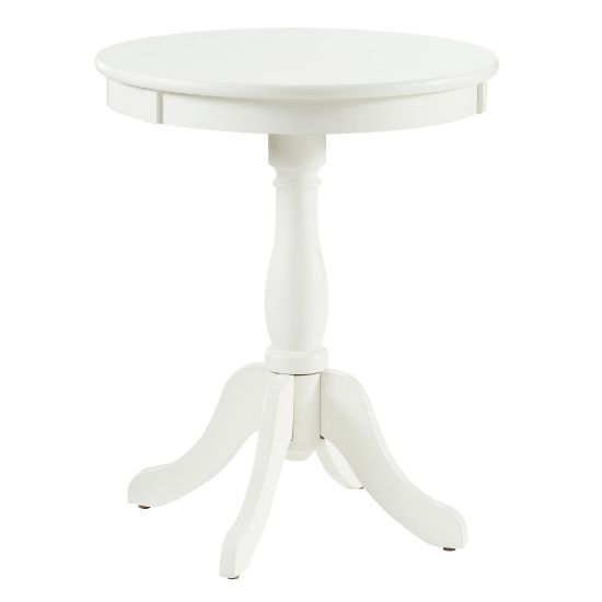 Picture of Powell Joris Round Side Table, 22inH x 18in, White