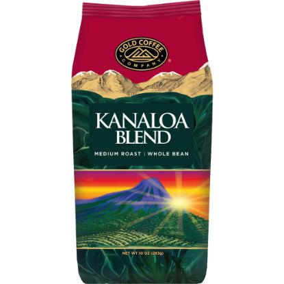 Picture of Gold Coffee Company Whole Bean Coffee, Kanaloa Blend, 10 Oz Per Bag