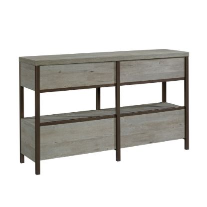 Picture of Sauder Manhattan Gate Credenza With Vanishing Drawers For 60in TVs, Mystic Oak