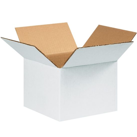 Picture of Partners Brand 4in x 6in x 6in Corrugated Boxes, White, Pack Of 25 Boxes