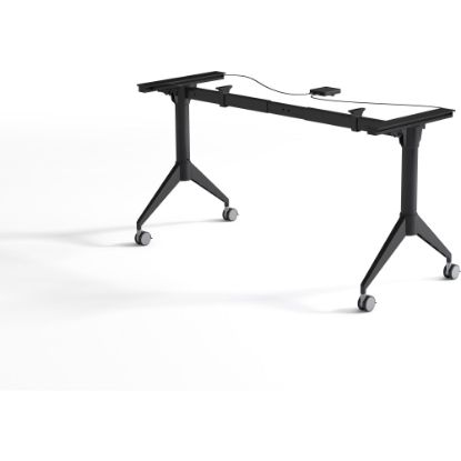 Picture of Lorell Training Table Base - Black Folding Base - 2 Legs - 29.50in Height - Assembly Required - Cold-rolled Steel (CRS)