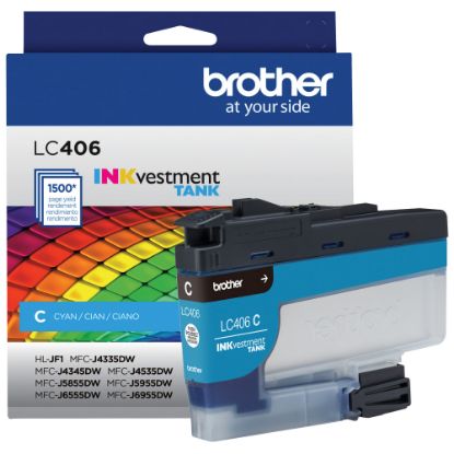 Picture of Brother LC406 INKvestment Cyan Ink Tank, LC406C