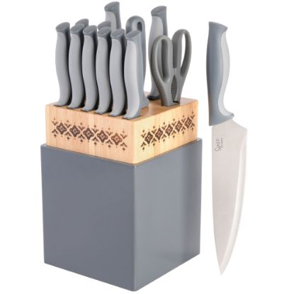 Picture of Spice by Tia Mowry Savory Saffron 14-Piece Cutlery Set, Gray