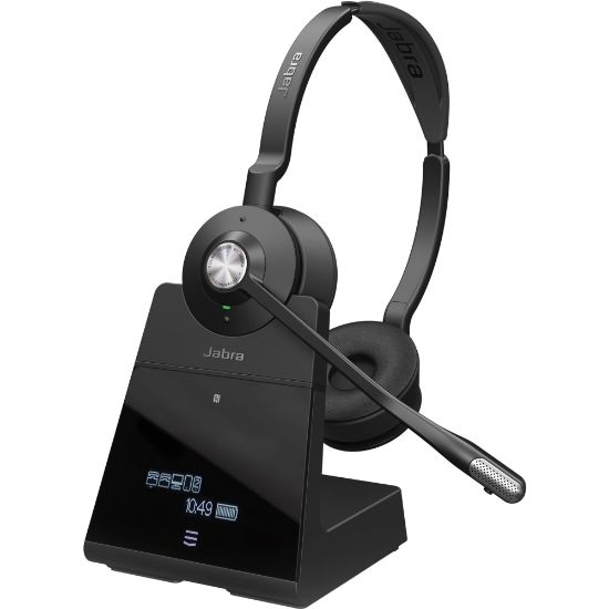 Picture of Jabra Engage 75 Stereo Headset - Stereo - Wireless - Bluetooth/DECT - 492.1 ft - 40 Hz - 16 kHz - Over-the-head - Binaural - Electret, Condenser, Uni-directional, MEMS Technology Microphone