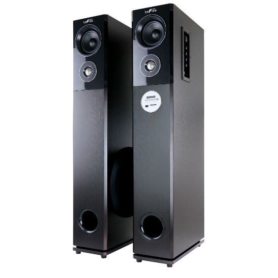 Picture of beFree Sound 2.1 Channel 995116496M 160-Watt Bluetooth Tower Speakers, Black