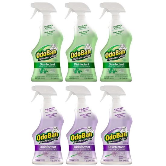 Picture of OdoBan Odor Eliminator Disinfectant Spray, Original Eucalyptus And Lavender Scent, 32 Oz Bottle, Case Of 6