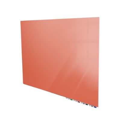 Picture of Ghent Aria Low-Profile Magnetic Glass Whiteboard, 96in x 48in, Marigold