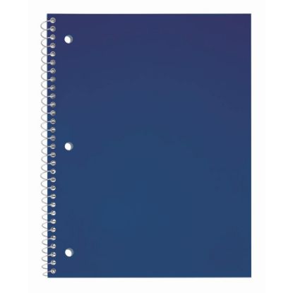 Picture of Just Basics Poly Spiral Notebook, 8in x 10-1/2in, 1 Subject, Wide Ruled, 70 Sheets, Blue