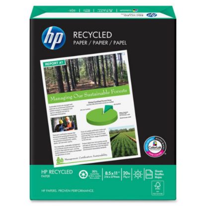 Picture of HP Multi-Use Printer & Copy Paper, White, Letter (8.5in x 11in), 5000 Sheets Per Case, 20 Lb, 92 Brightness, 30% Recycled, Case Of 10 Reams