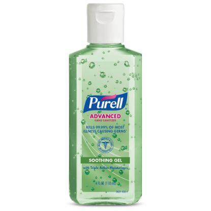 Picture of PURELL Advanced Hand Sanitizer Soothing Gel, Fresh Scent, 4 fl oz Portable Flip Cap Bottle