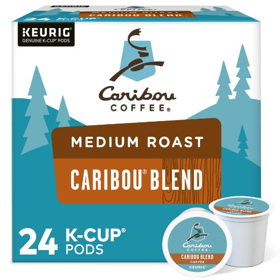 Picture of Caribou Coffee Single-Serve Coffee K-Cup Pods, Caribou Blend, Carton Of 24