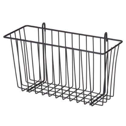 Picture of Honey-Can-Do Wire Shelf Accessory Basket, Medium Size, 13inH x 5inW x 13 3/8in, Black