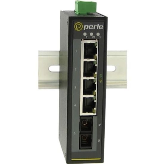 Picture of Perle IDS-105F Industrial Ethernet Switch - 5 Ports - 10/100Base-TX, 100Base-EX - 2 Layer Supported - Rail-mountable, Wall Mountable, Panel-mountable - 5 Year Limited Warranty