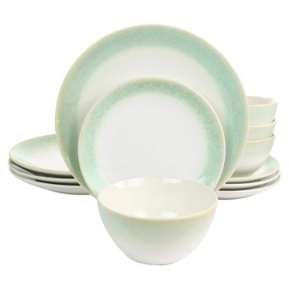 Picture of Martha Stewart 12-Piece Perry Street Piece Dinnerware Set, Green