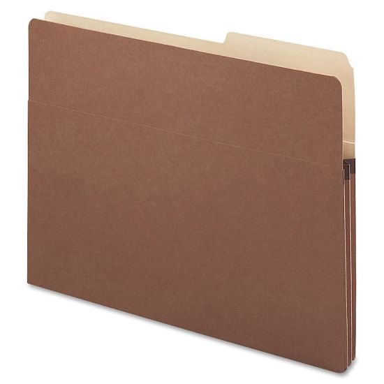 Picture of Smead 2/5-Cut Top-Tab File Pockets, Letter Size, 1 3/4in Expansion, 30% Recycled, Redrope, Box Of 25