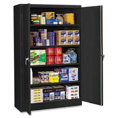 Picture of Tennsco Jumbo Heavy-Gauge Steel Storage Cabinet, 5-Shelf, 78inH x 48inW, Black